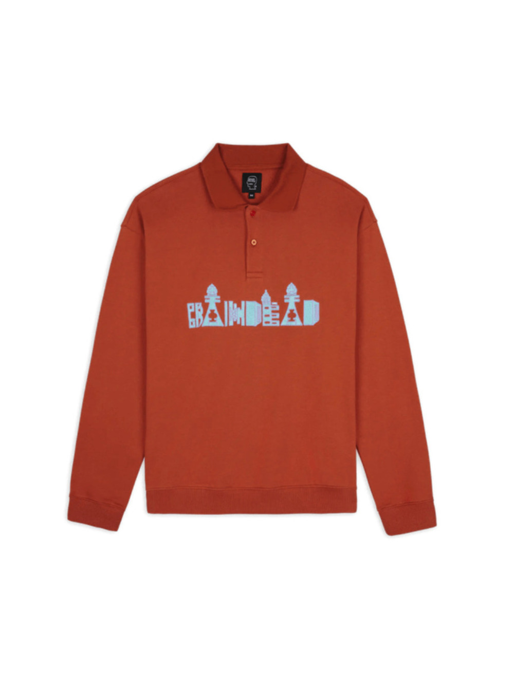 Brain Dead Thinking Game Polo Burnt Orange • XS